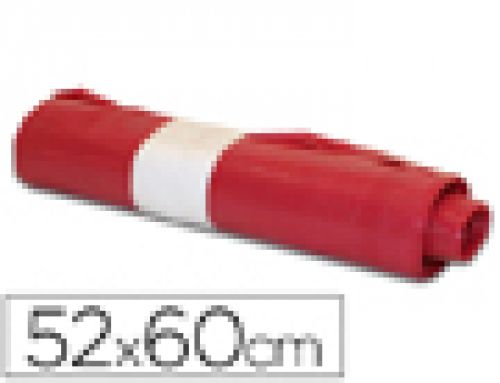 Saco de lixo domestico vermelha 52x60cm galga 70 rolo de 20 unidades , Branca , 59928 , 